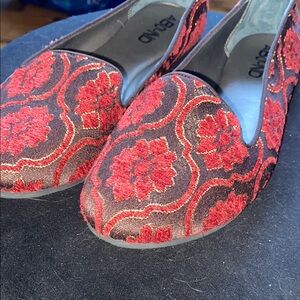 Abound Red Floral Flats Elegant Loafers
